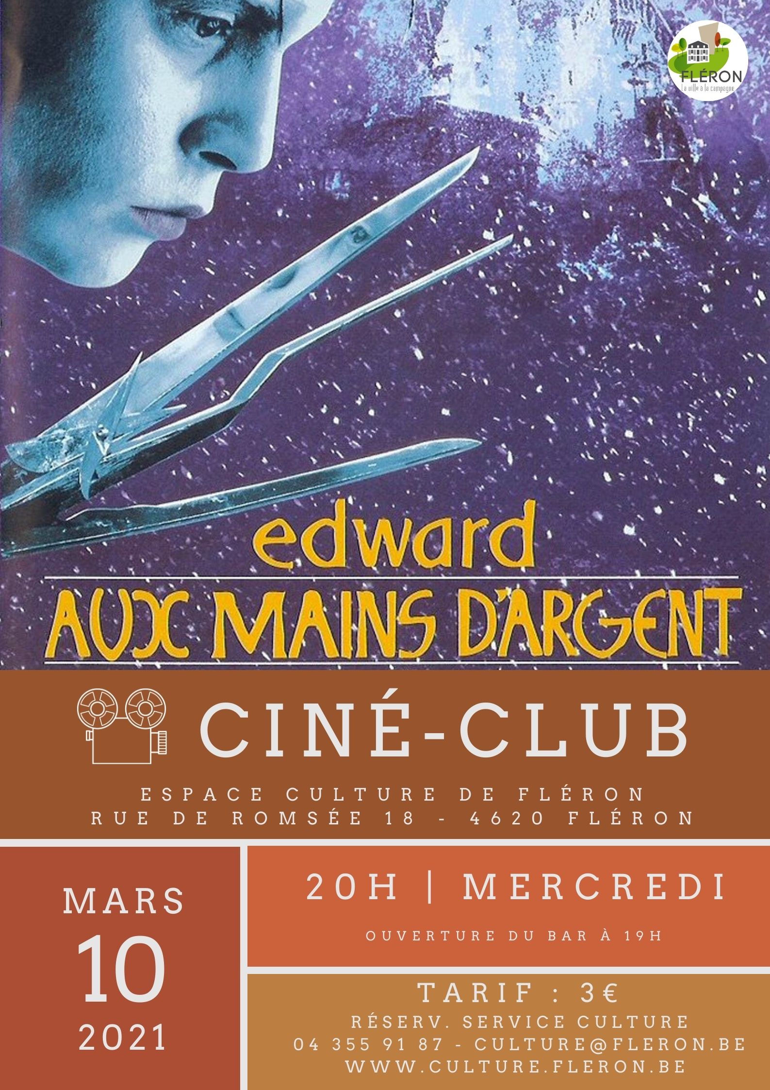CINÉ CLUB 210210   Edward Aux Mains D'Argent 20h